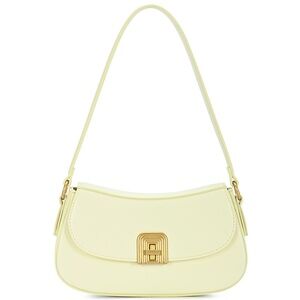 Picturesque Charm Butter Yellow Faux Leather Shoulder Bag